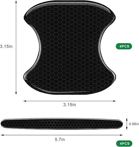 8 PCS Car Door Handle Bowl Sticker, Reflective Door Cup Paint Guard Anti-Scratch Handle Strip, Self-Adhesive Handles Collision Protective Cover Exterior Decor for Vehicle Doors