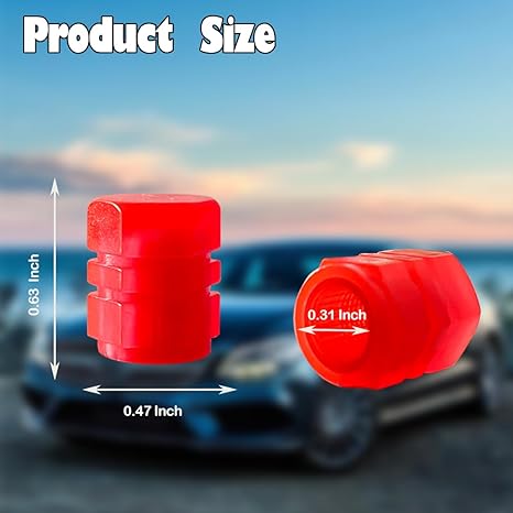 Glow in The Dark Tire Valve Stem Caps, 5 Pack Luminous Tire Valve Stem Caps, Fluorescent Car Tire Pressure Caps, Universal for Cars, Trucks, SUVs, Motorcycles, Bikes (Pink)