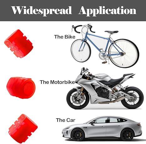 Glow in The Dark Tire Valve Stem Caps, 5 Pack Luminous Tire Valve Stem Caps, Fluorescent Car Tire Pressure Caps, Universal for Cars, Trucks, SUVs, Motorcycles, Bikes (Pink)